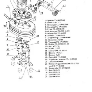 Запчасти к мозаичношлифовальной машине СО 199