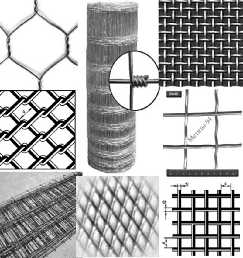 Металеві сітки: рабиця,  ткана,  зварна,  кладочна,  нержавіюча та ін