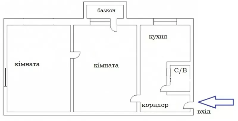 2 кімнатна в центрі,  без комісії