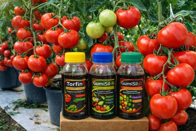 Зoлота лінійка мikродобрив GumiSil Trio для городу 4